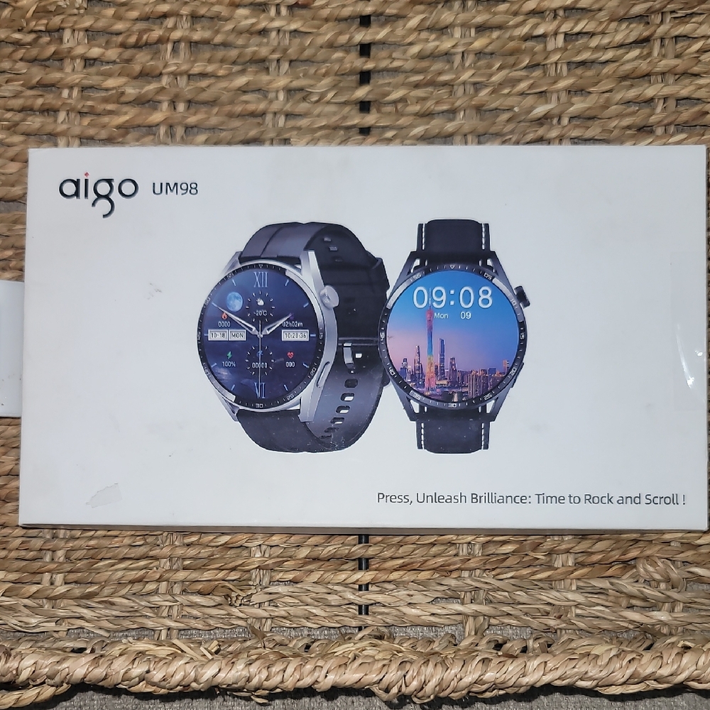 Aigo UM98 Fitness Smart Watch IPHONE Android,Bluetooth Unisex New Nwt